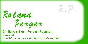 roland perger business card